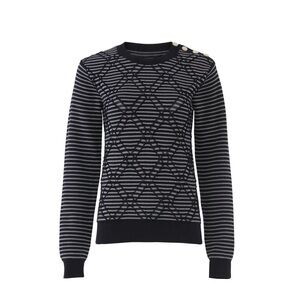 Derek Lam 10 Crosby Geo Knit Pullover